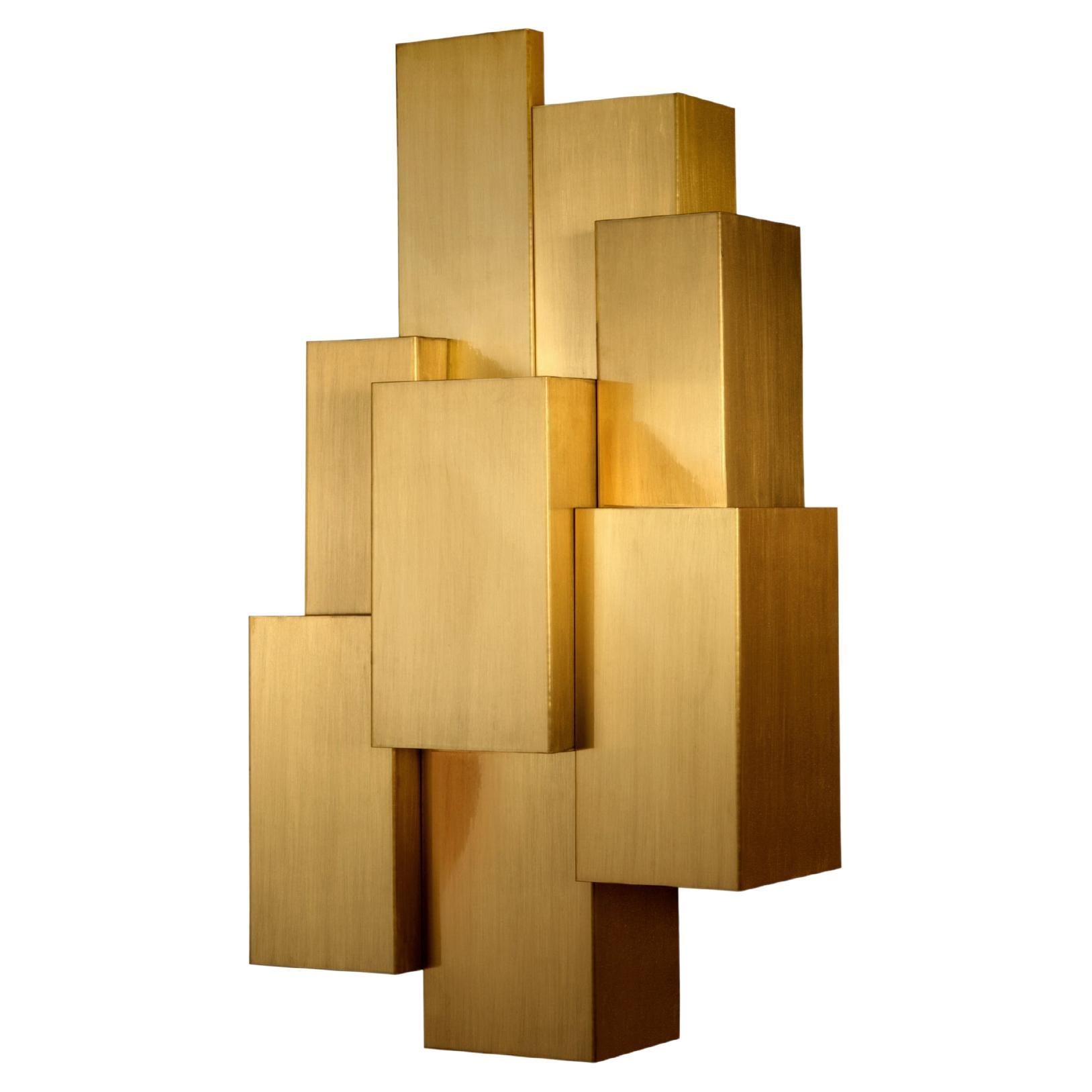 Large Inspiring Trees Brushed Brass Wall Lamp by InsidherLand For Sale