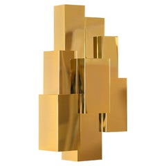 Large Inspiring Trees Golden Brass Wall Lamp by InsidherLand