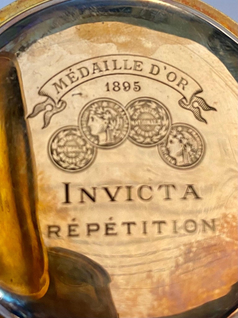 Large Invicta Diamond Crown 14k Gold Minute Repeater Chronograph