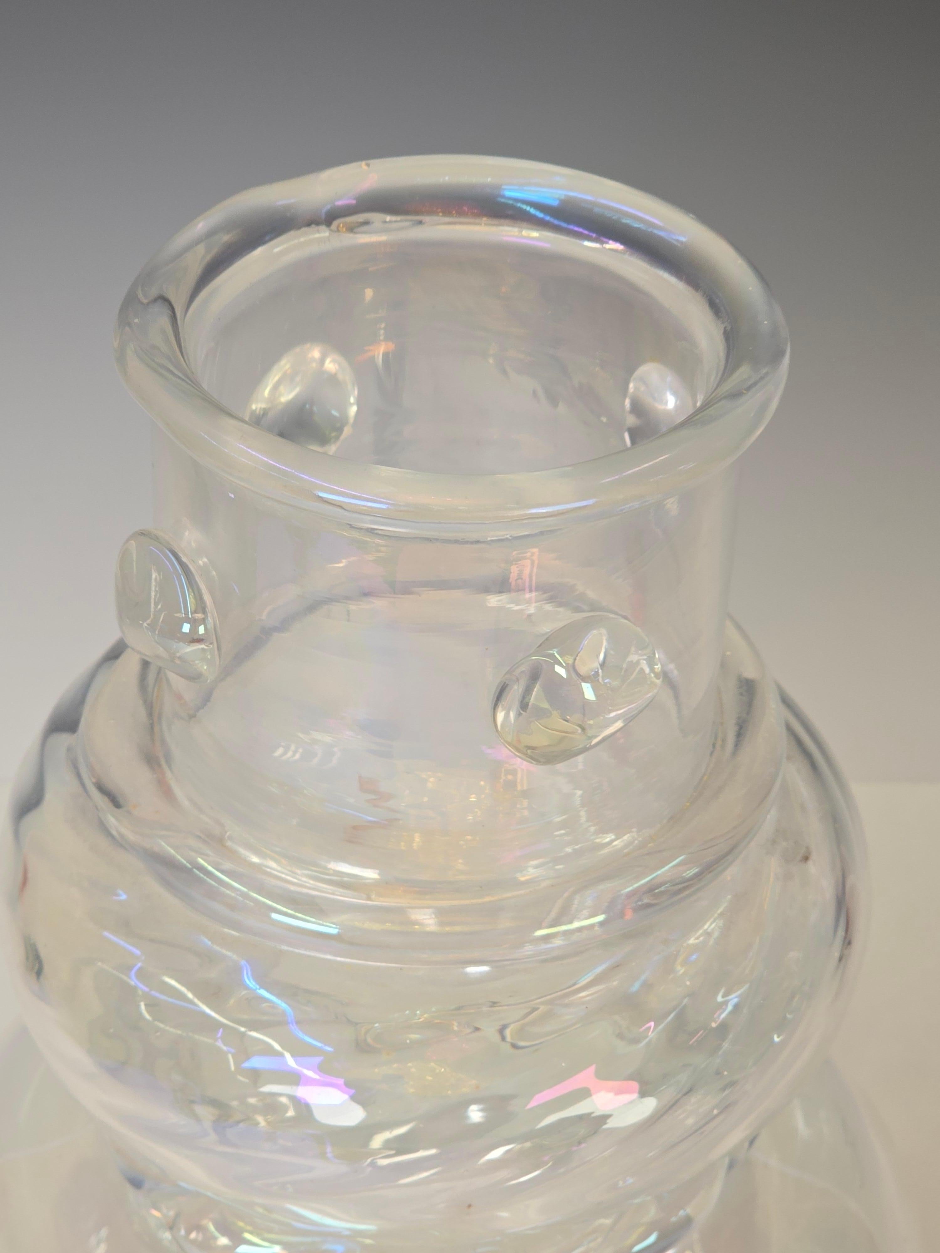 Vetro artistico Vaso Iridato Grande di Salviati in vendita
