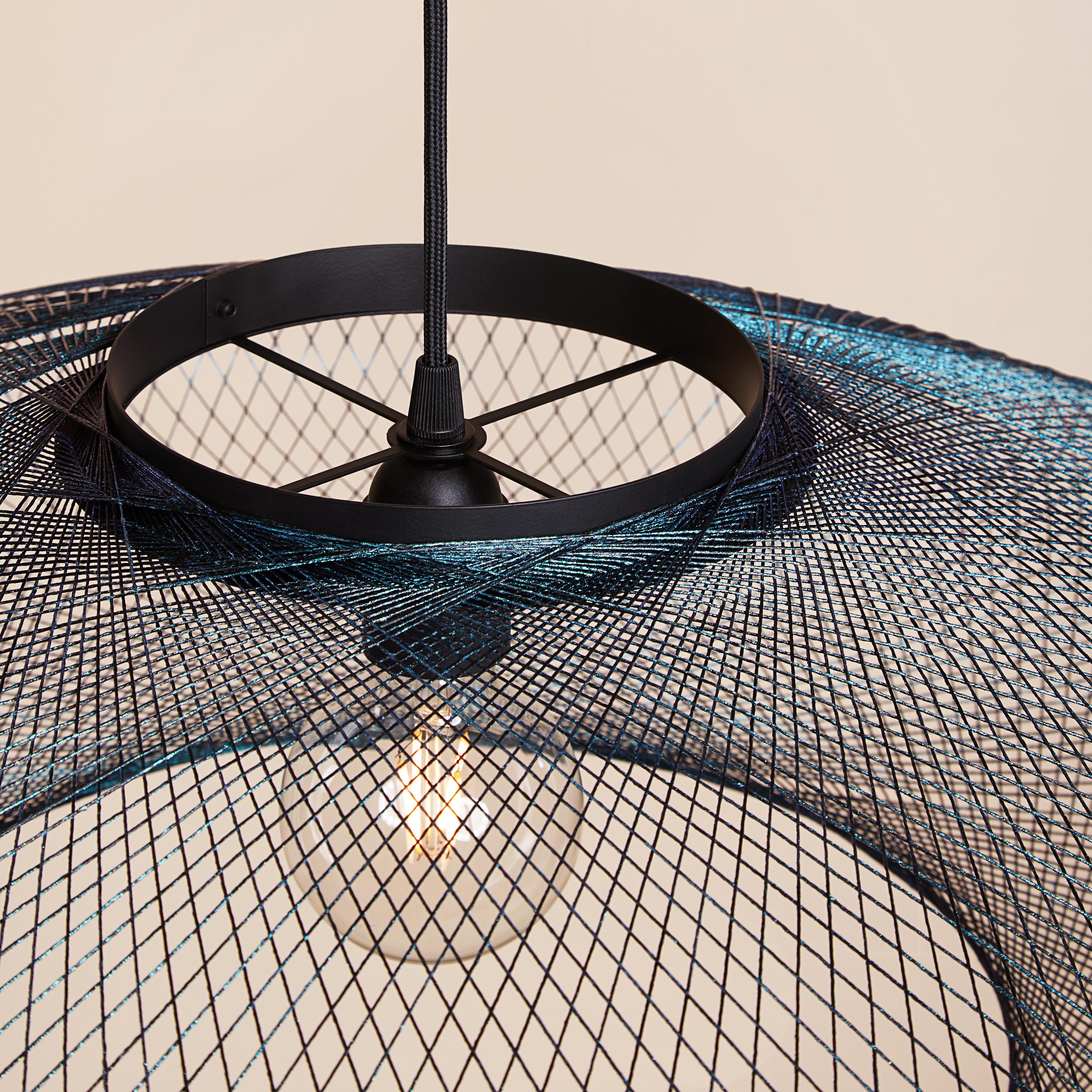 Large Iridescent UFO Pendant Lamp by Atelier Robotiq For Sale 3