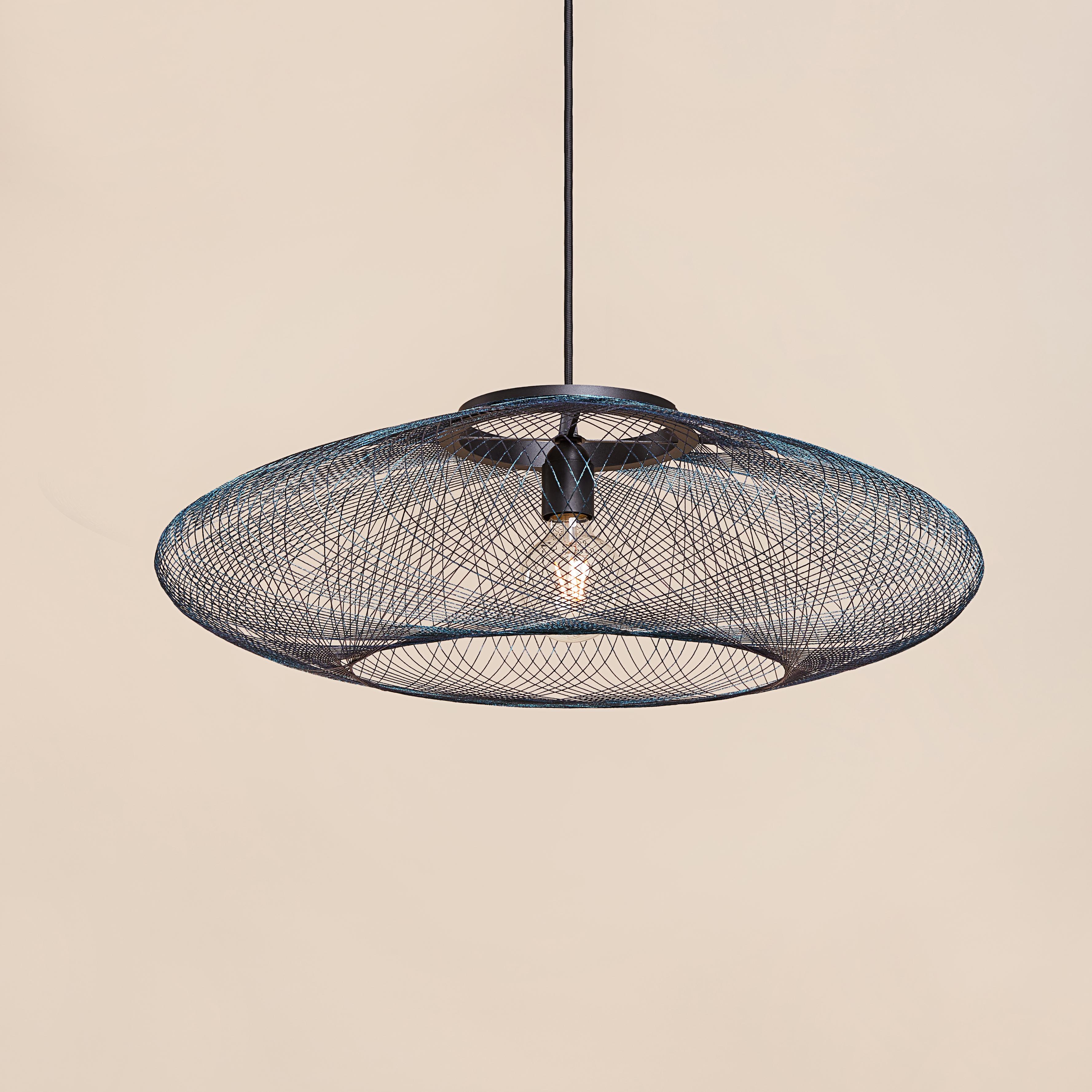 Large Iridescent UFO Pendant Lamp by Atelier Robotiq For Sale 1