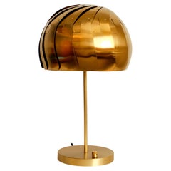 Große Tischlampe „Iris“: Schreibtischlampe aus Messing mit verstellbarem Lampenschirm (13")