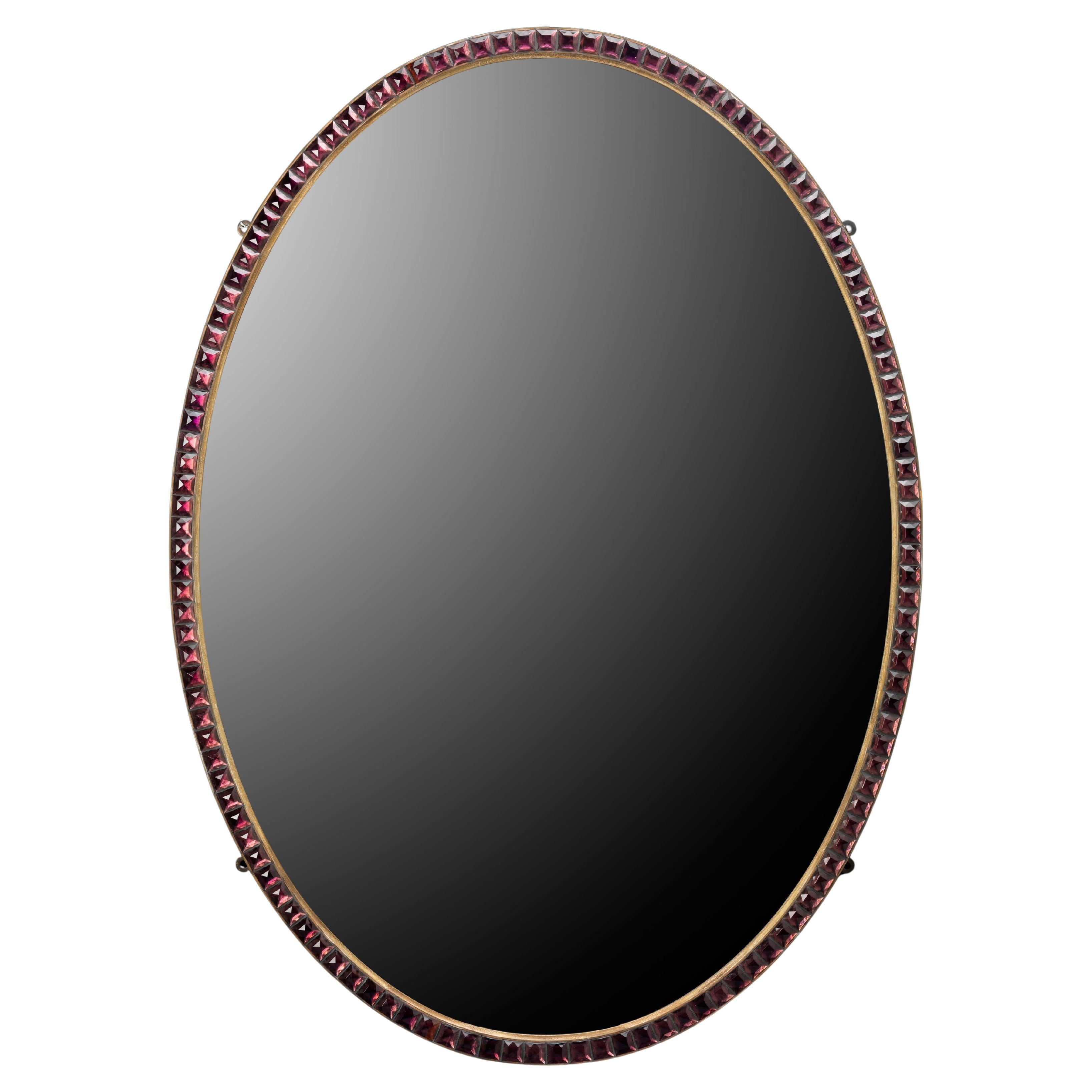 Large Irish Oval Mirror For Sale