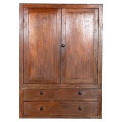 Antique Large Irish Pine Housekeepers Cupboard