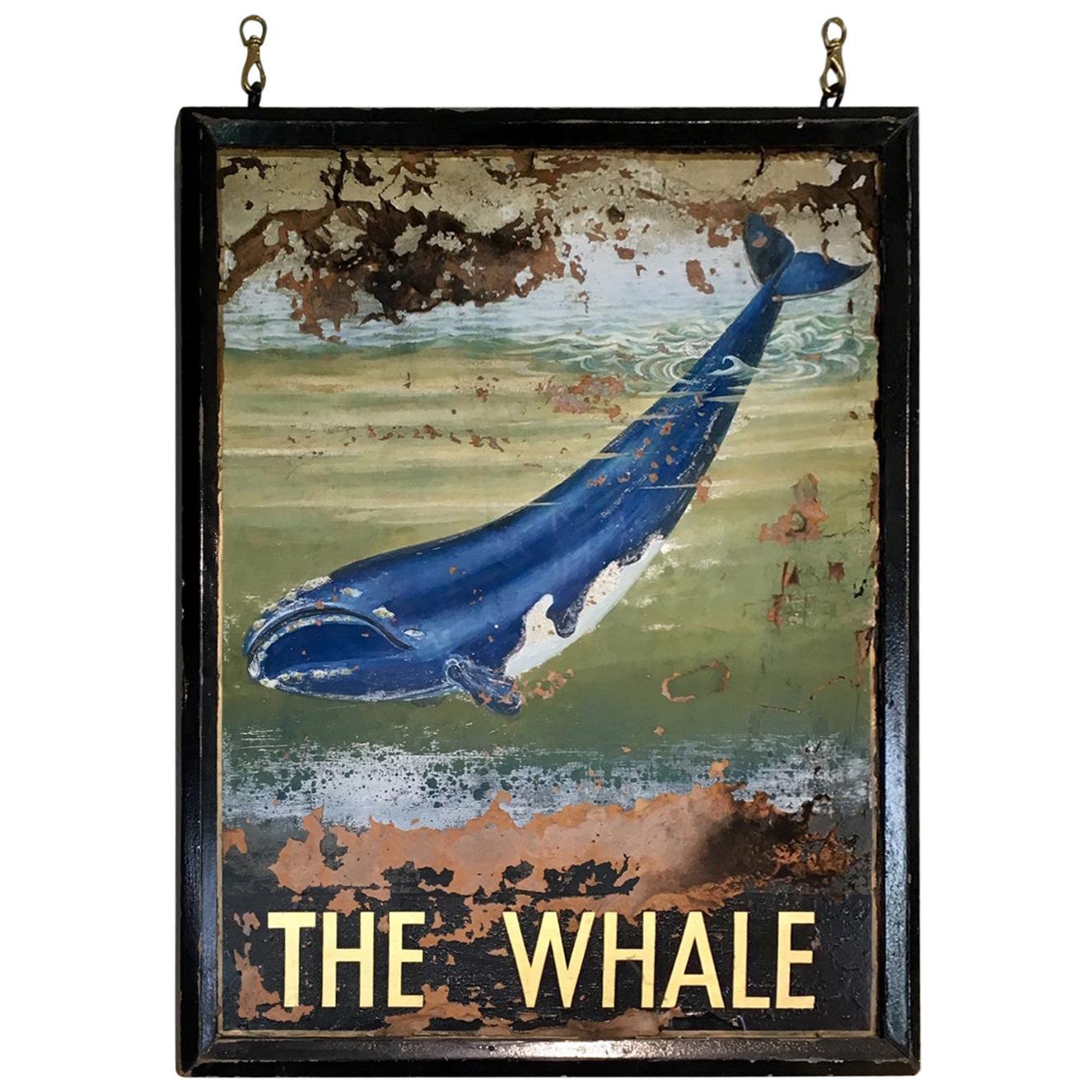 Large Irish Pub Sign for "The Whale", circa 1920s