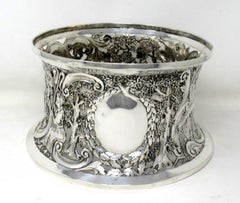 Large Irish Sterling Silver Dish Ring by Thomas Weir Dublin Ireland 1925 14.8ozs