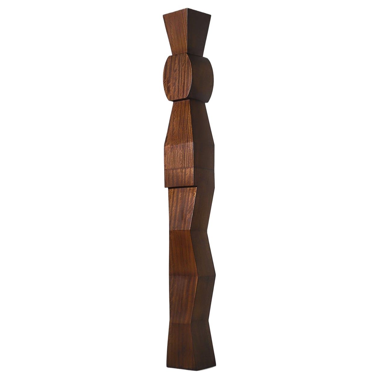 Large Iroko Wood Totem Sculpture by Krekel van Spronsen, 1970s For Sale