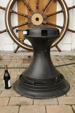Large Iron 19th Century Ships Anchor Capstan