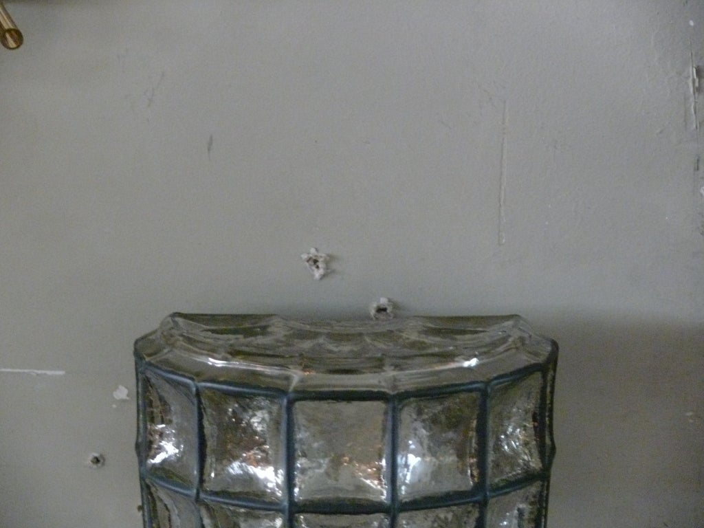 Large Iron and Glass Sconces 1