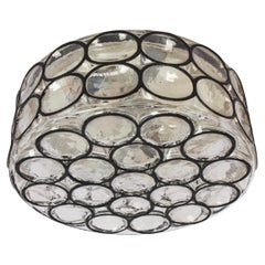Large Iron and Glass Wall or Ceiling Lights by Limburg, Germany, 1960s