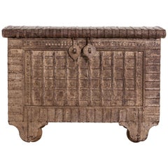 Large Iron and Wood Trunk