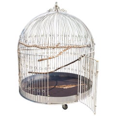 Antique Large Iron Aviary, Early 20th Century