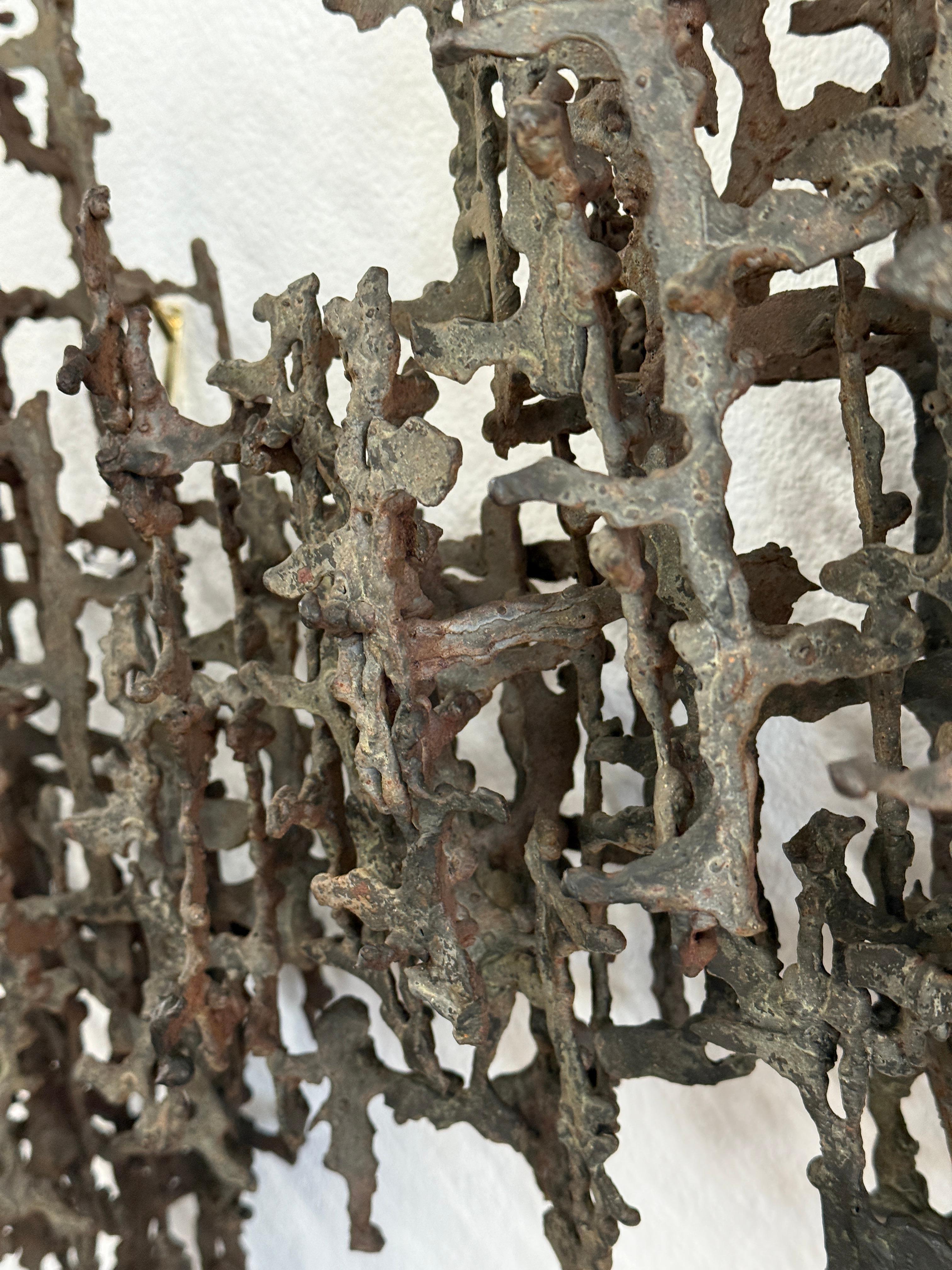 Large Iron Brutalist Sculpture Attributed to Daniel Gluck For Sale 4