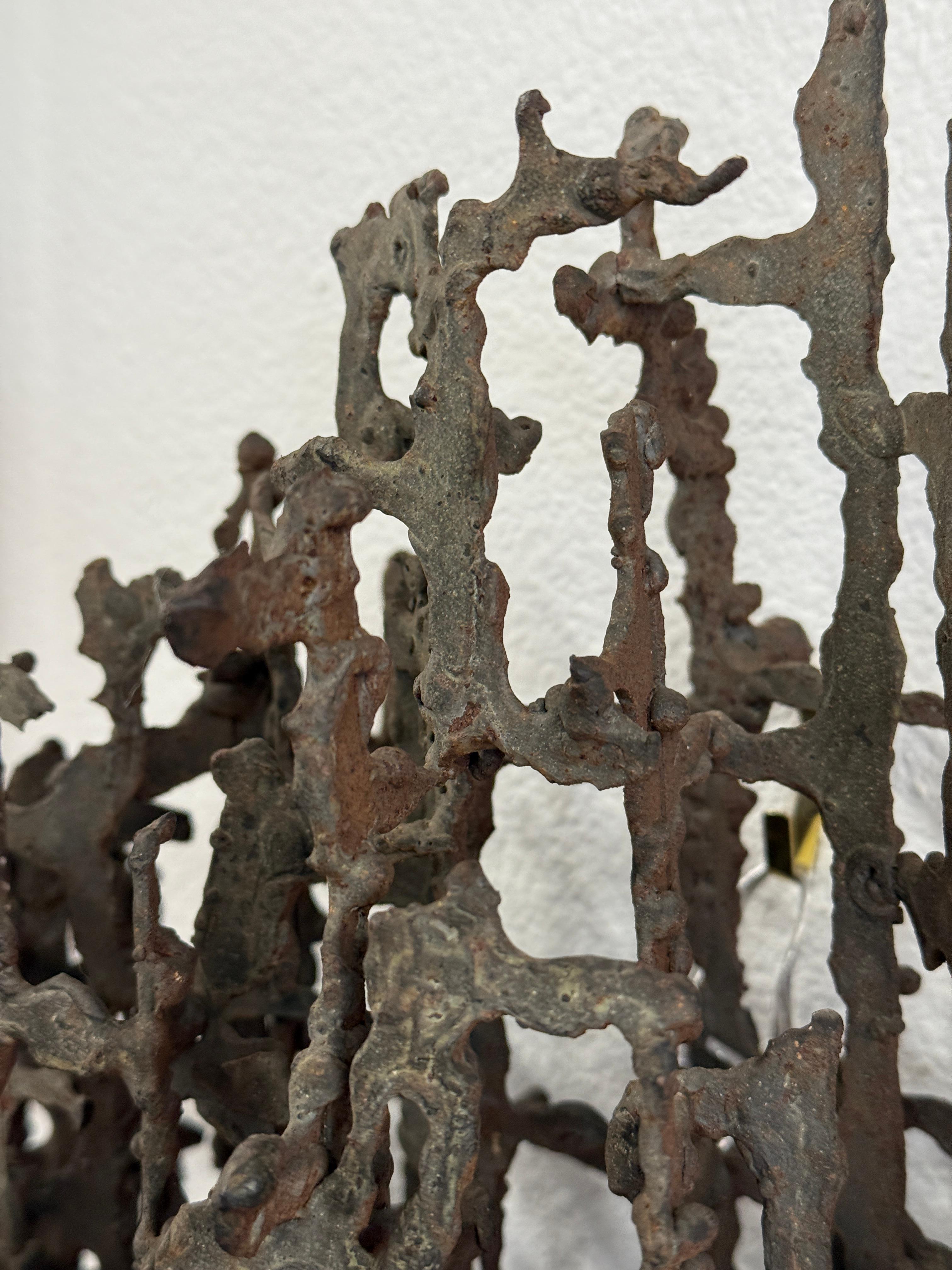 Large Iron Brutalist Sculpture Attributed to Daniel Gluck For Sale 5