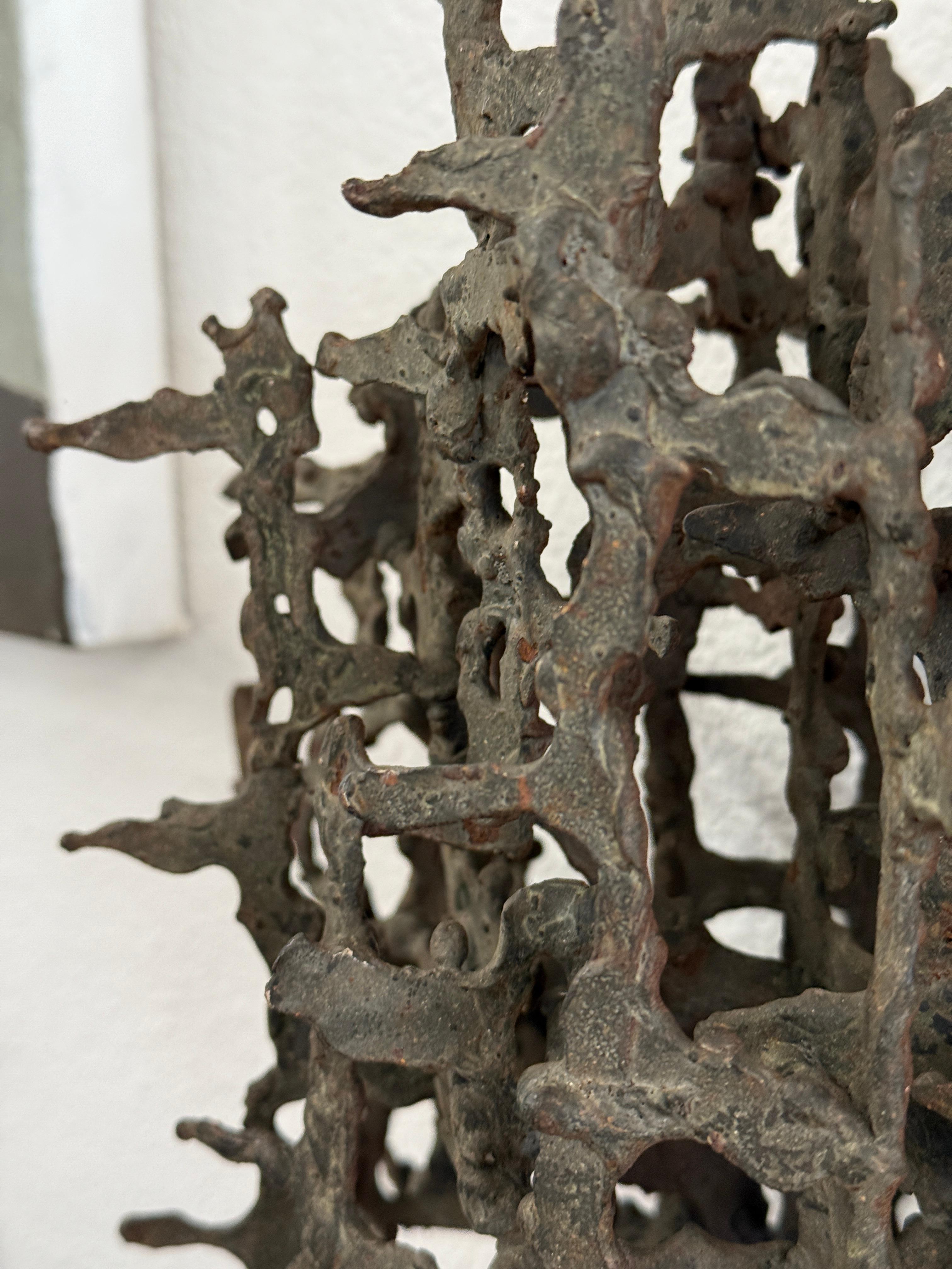 Large Iron Brutalist Sculpture Attributed to Daniel Gluck For Sale 6