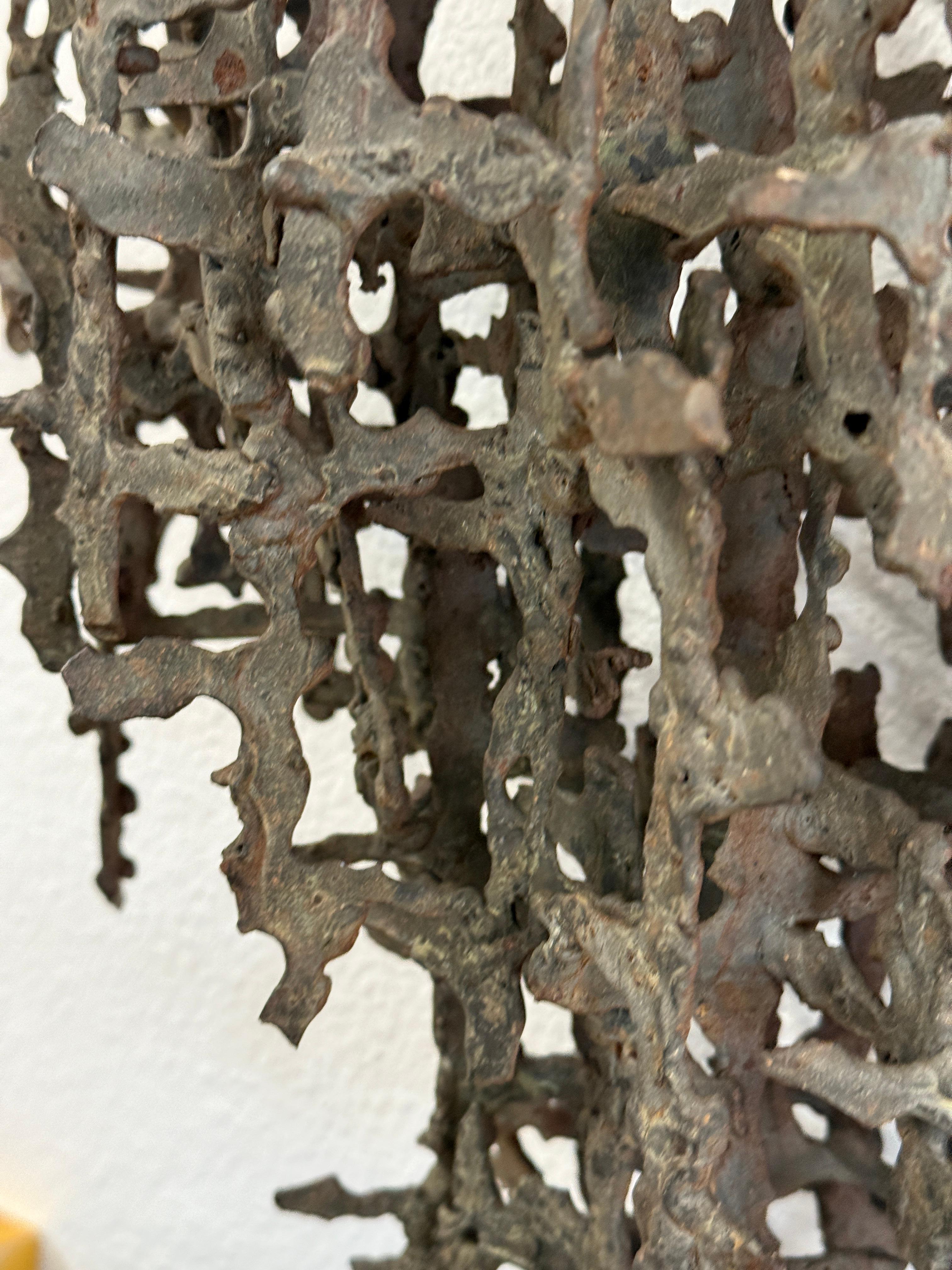 Large Iron Brutalist Sculpture Attributed to Daniel Gluck For Sale 7