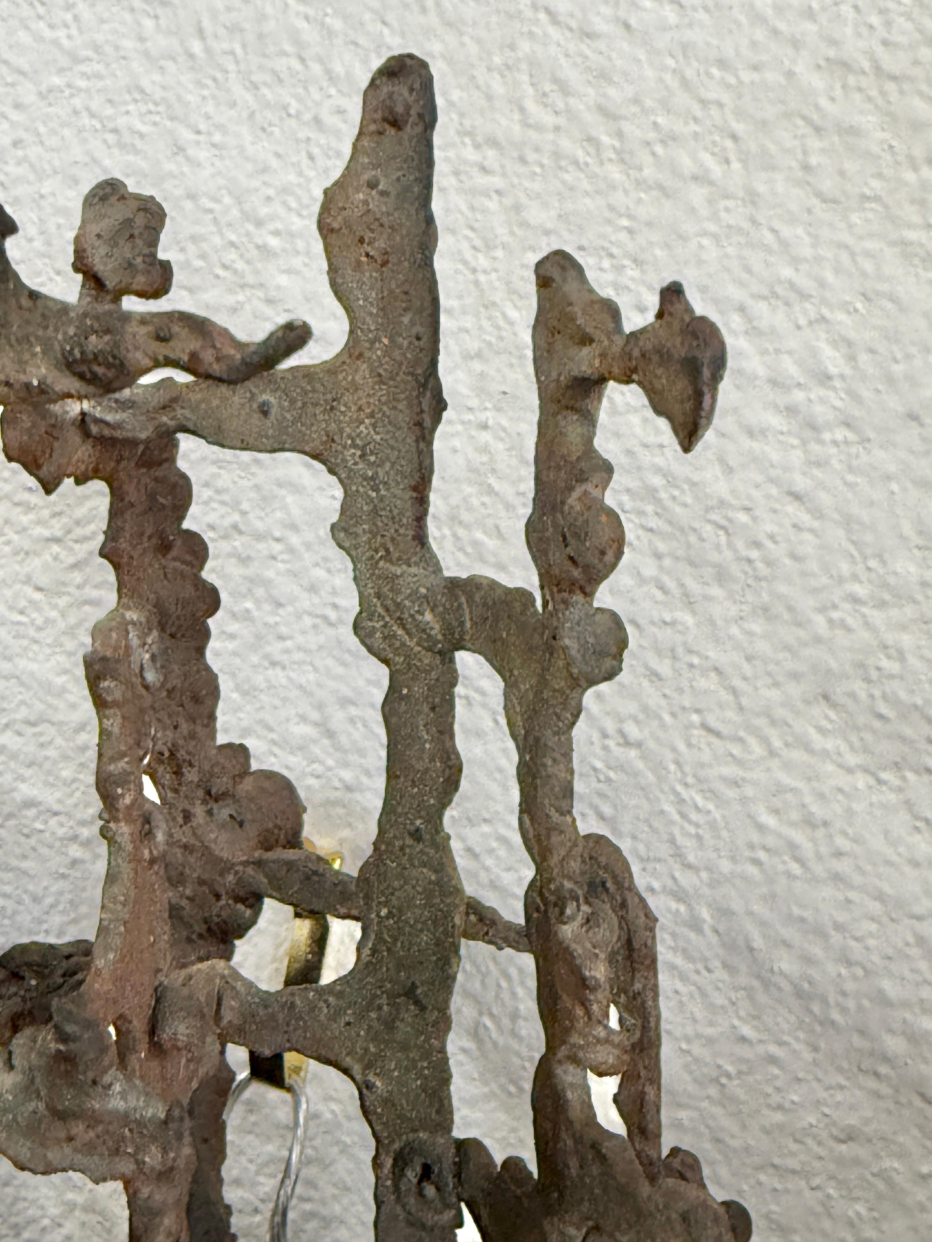 Large Iron Brutalist Sculpture Attributed to Daniel Gluck For Sale 9