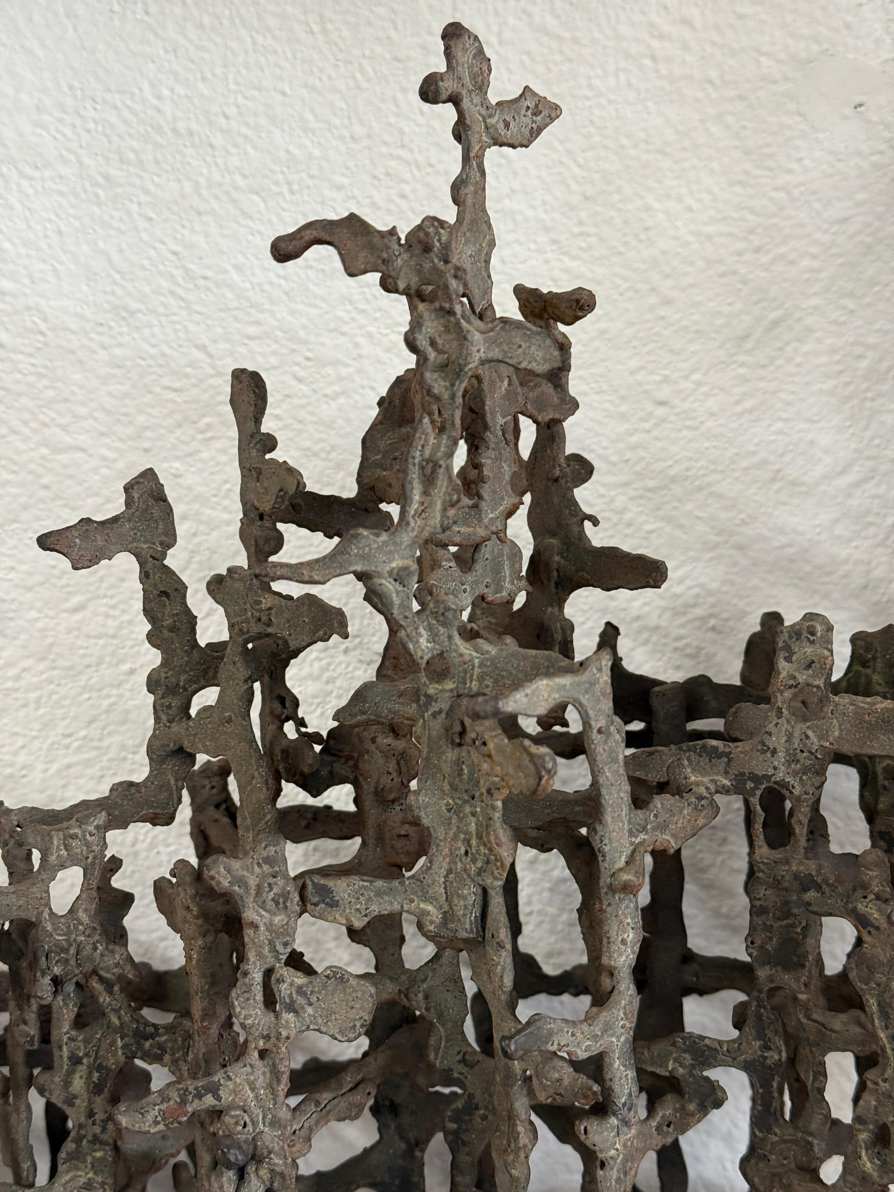 Large Iron Brutalist Sculpture Attributed to Daniel Gluck For Sale 10