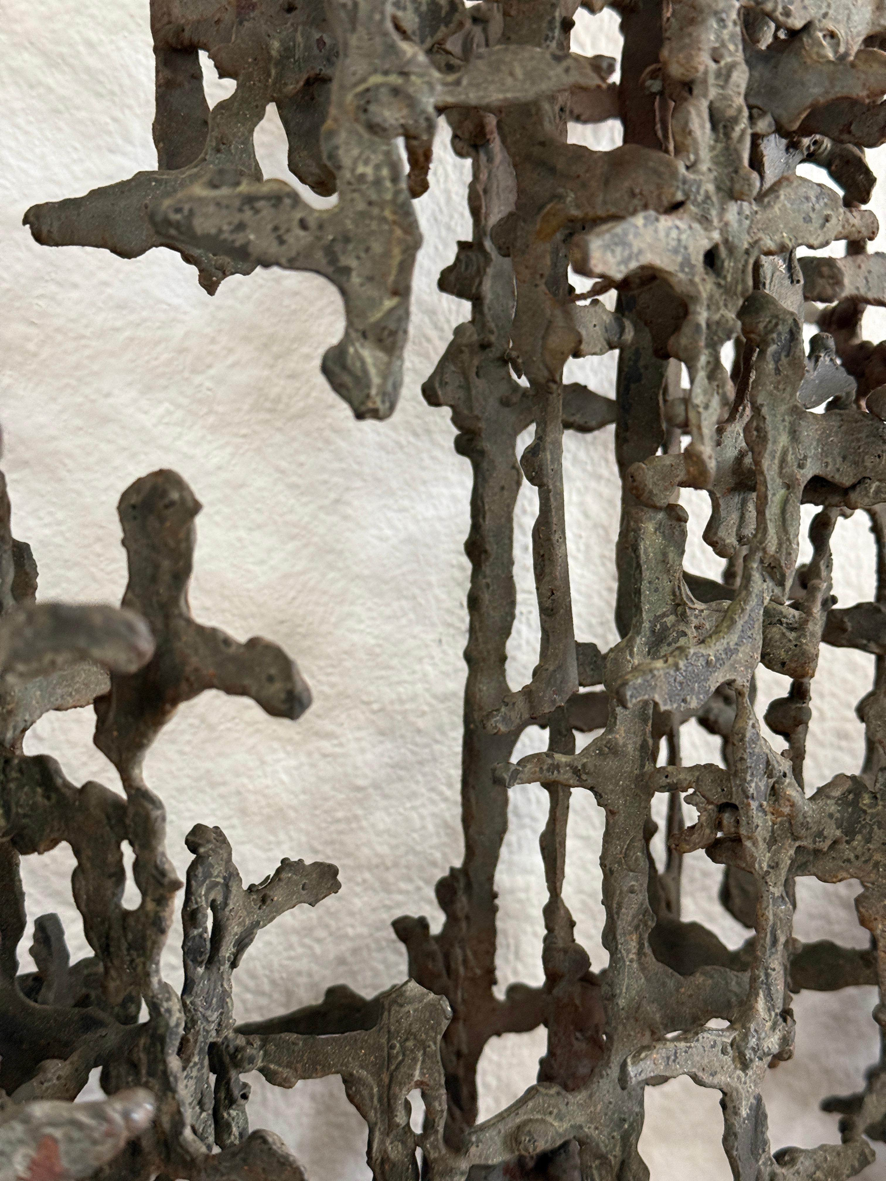 Large Iron Brutalist Sculpture Attributed to Daniel Gluck For Sale 11