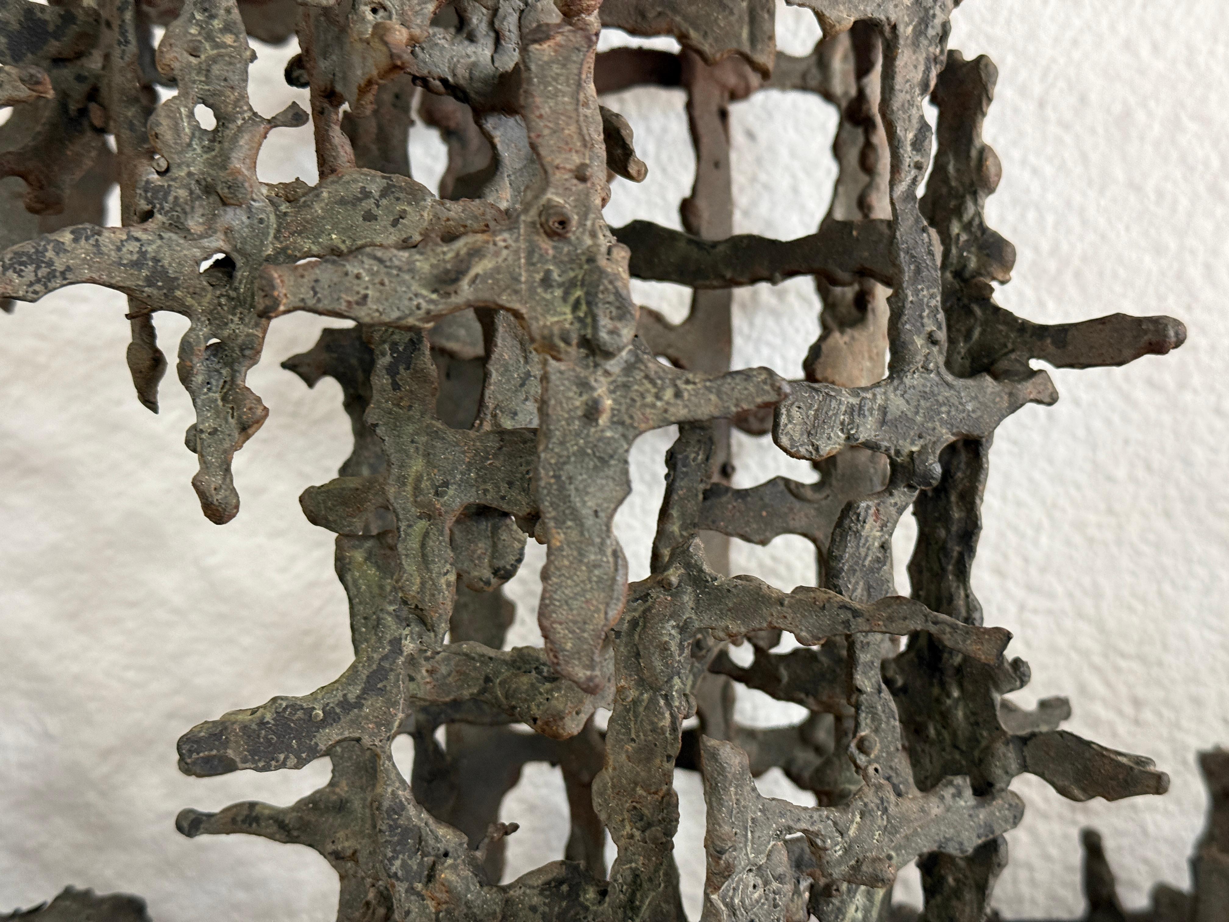 Large Iron Brutalist Sculpture Attributed to Daniel Gluck For Sale 2