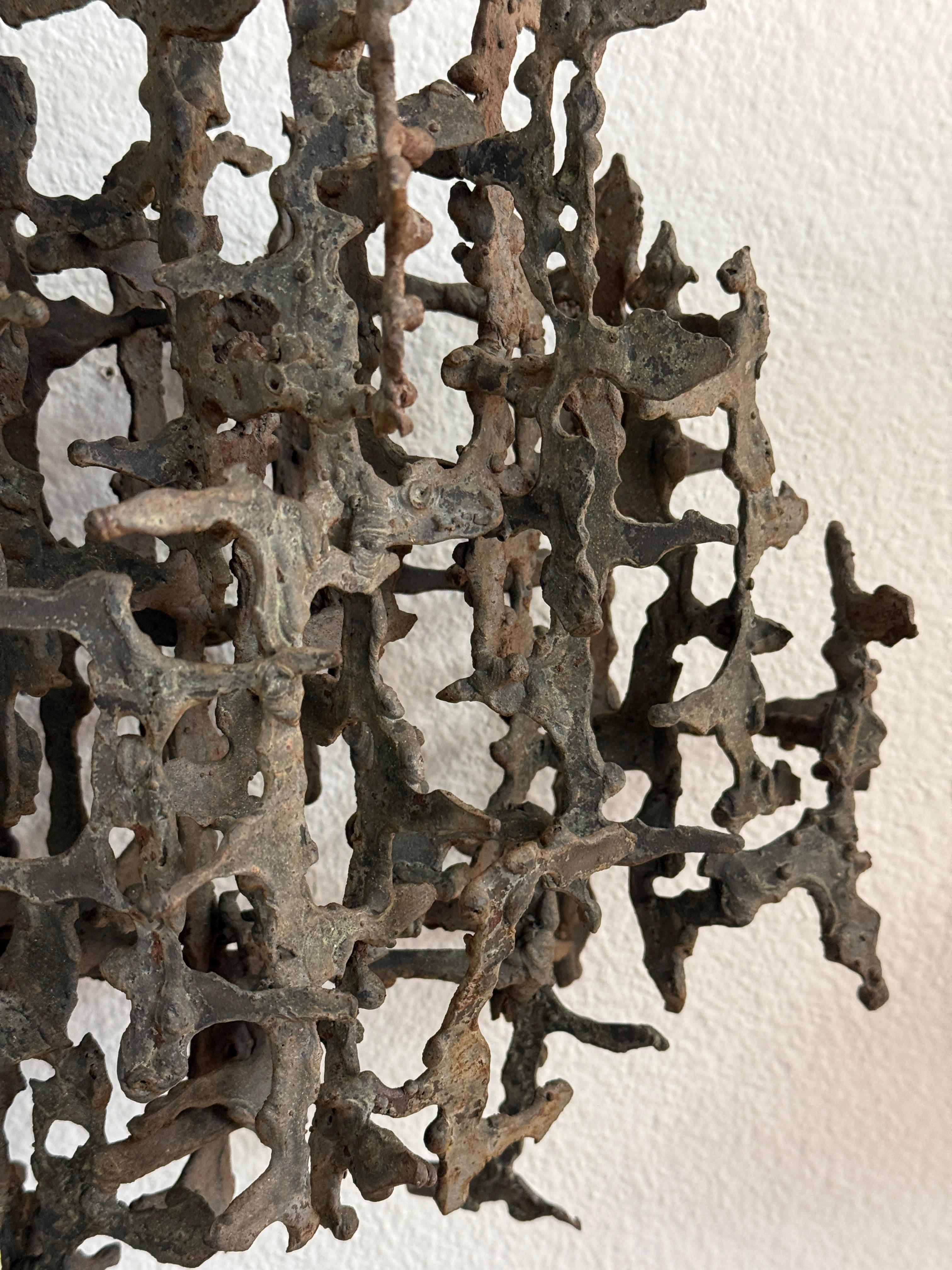 Large Iron Brutalist Sculpture Attributed to Daniel Gluck For Sale 3