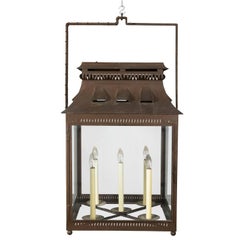 Large Iron Exterior Lantern Fixture