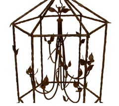 Large Iron Foliate Lantern Unelectrified