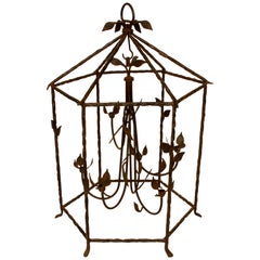 Large Iron Foliate Lantern Unelectrified