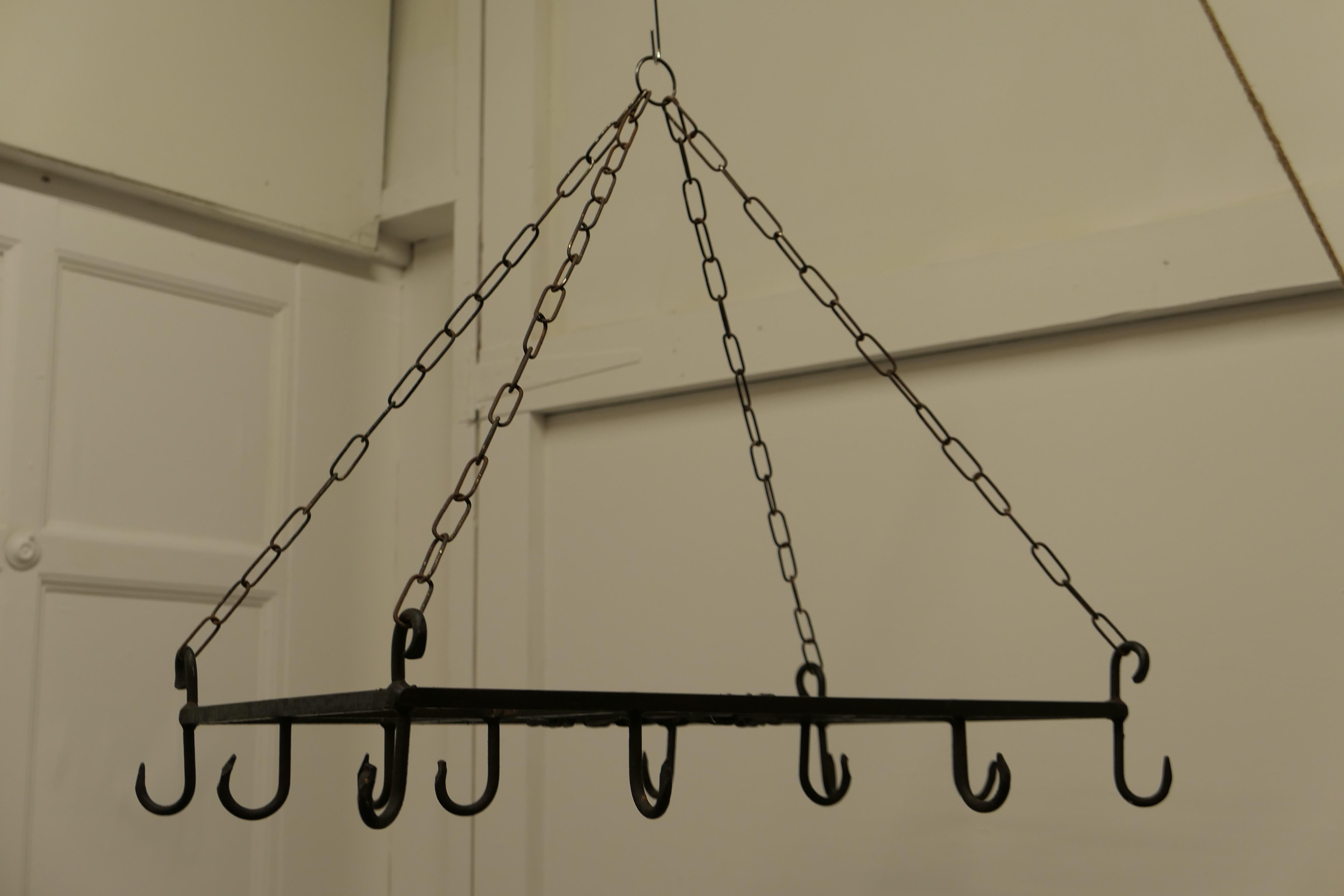 Large Iron Game Hanger, Kitchen Utensil or Pot Hanger In Good Condition In Chillerton, Isle of Wight