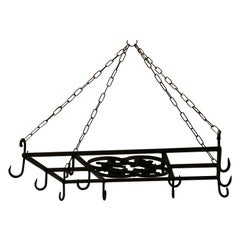 Large Iron Game Hanger, Kitchen Utensil or Pot Hanger