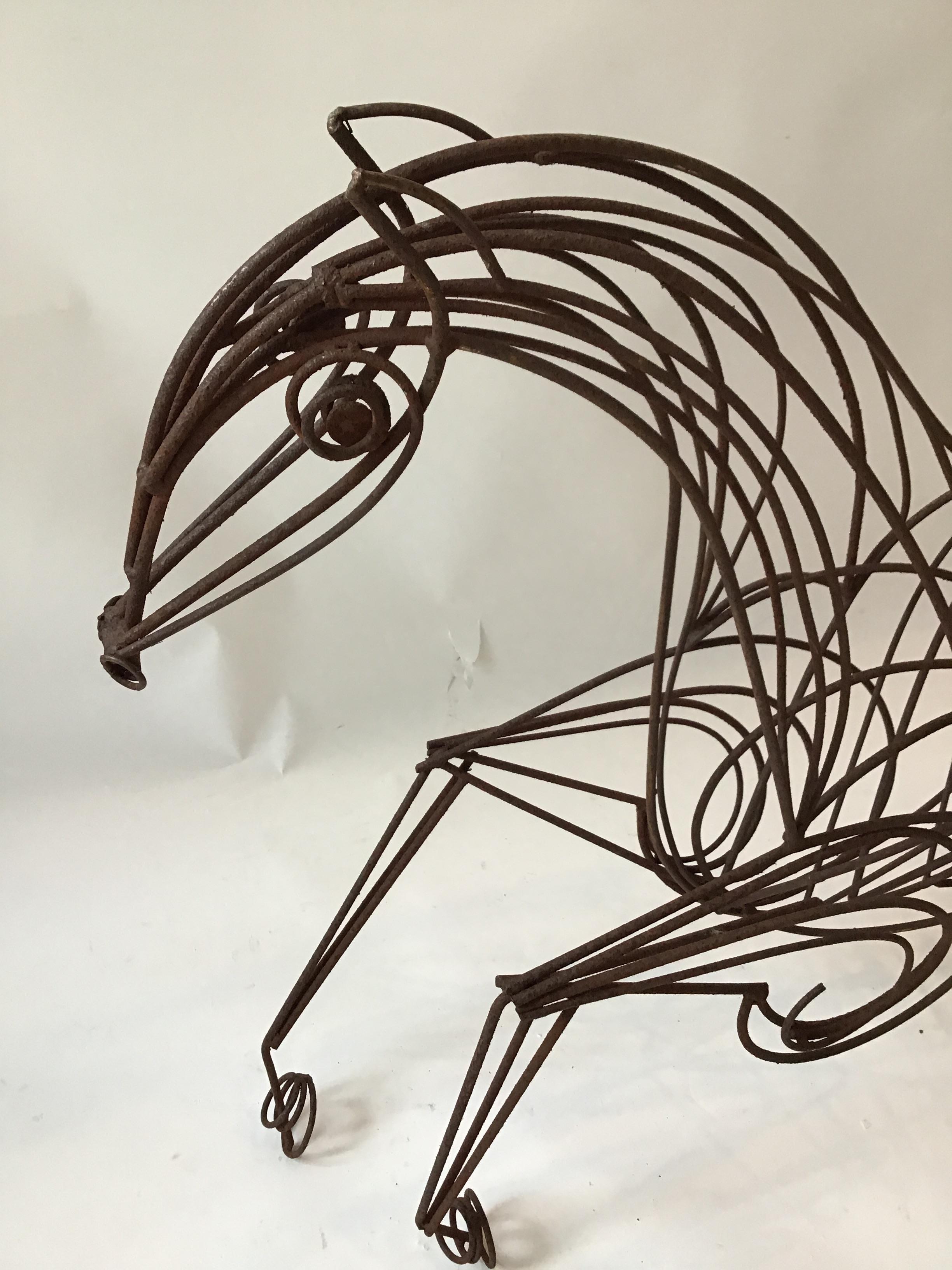 Large Iron Horse Sculpture 8
