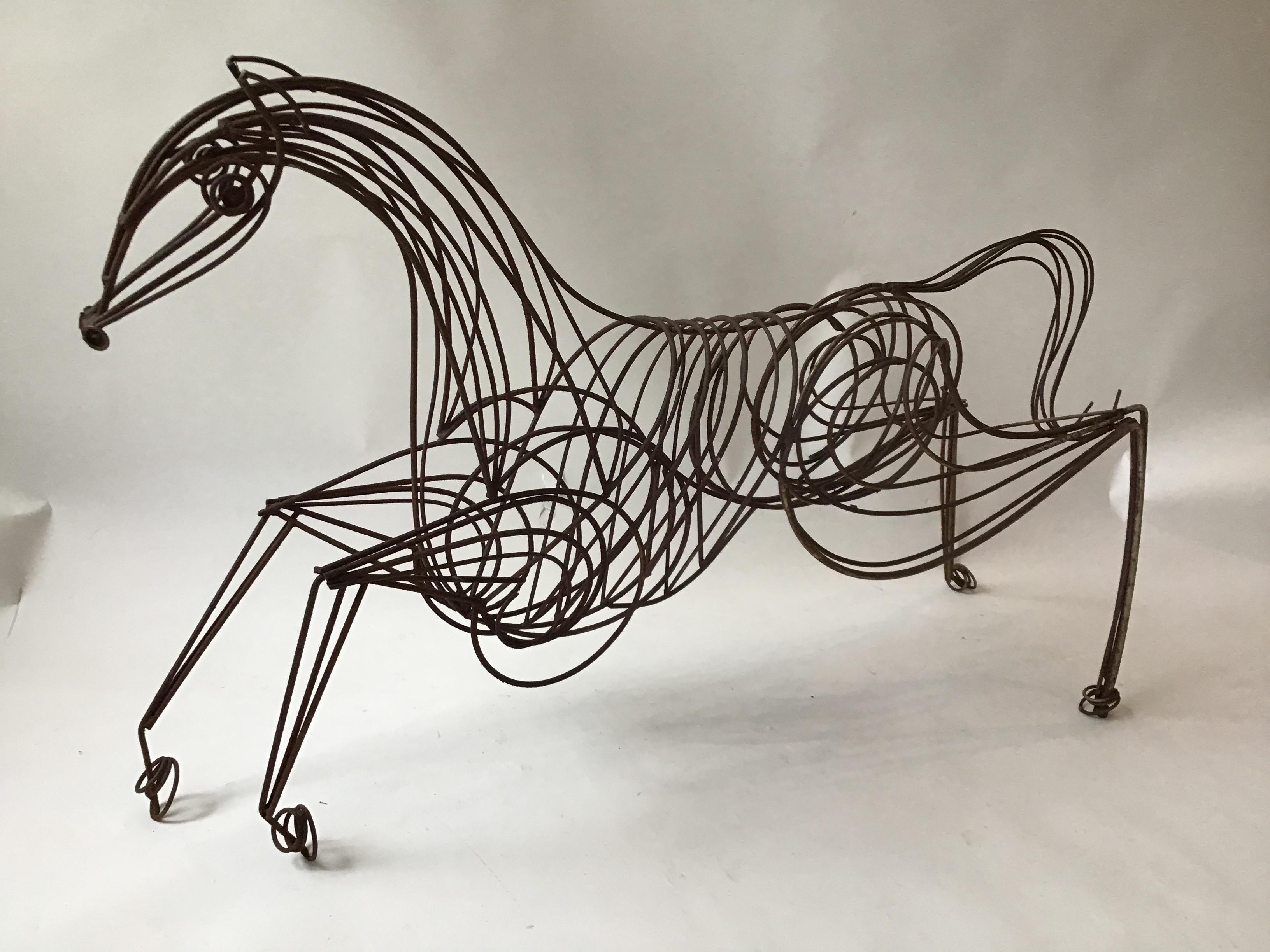 5’ long iron horse sculpture. Sat in front of a Westchester, NY estate for years.