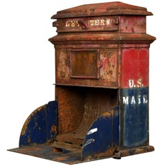 Antique Large Iron U.S. Mailbox