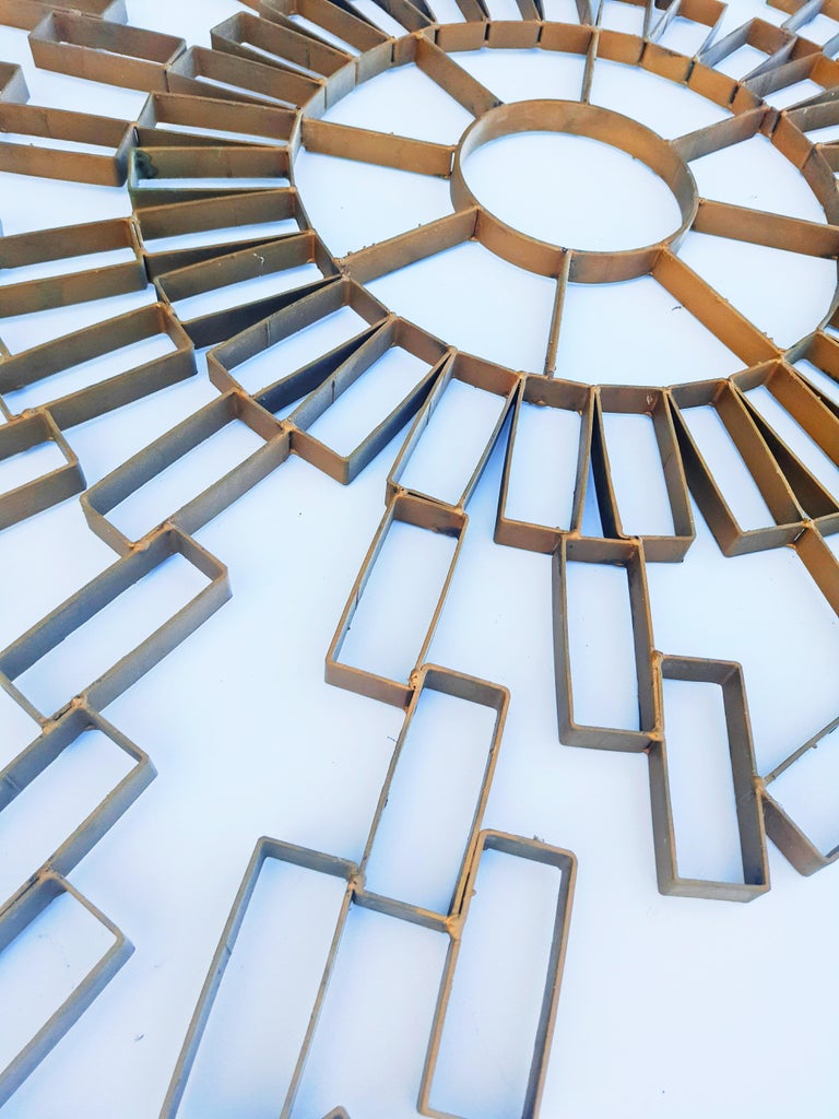 Large Iron Wall Art Sculpture 1960s For Sale at 1stdibs