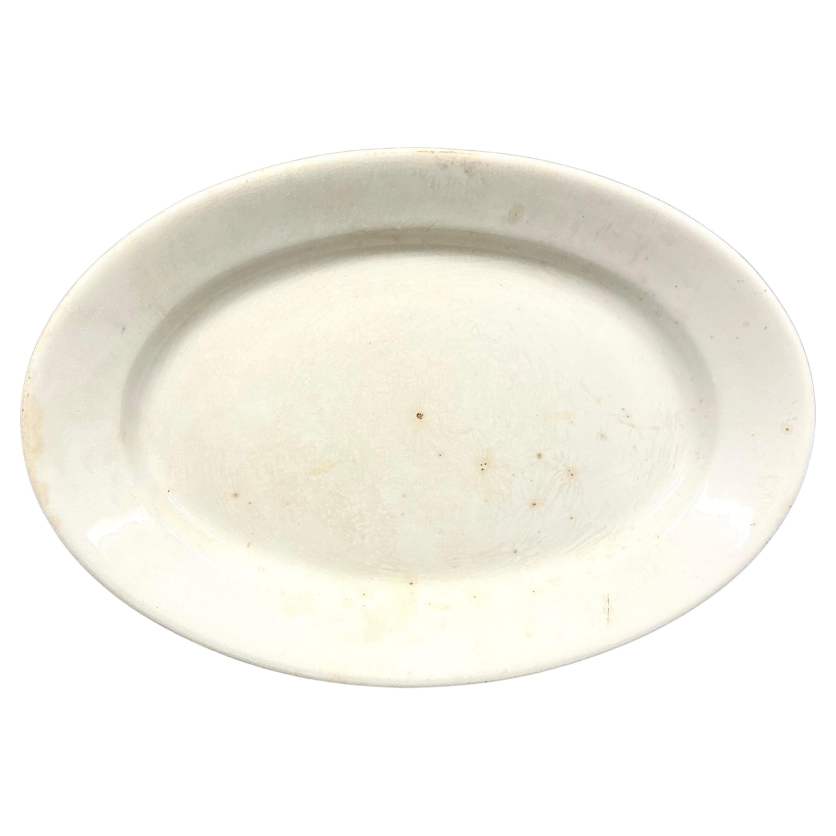 Large Ironstone Serving Platter by Henry Alcock and Company For Sale