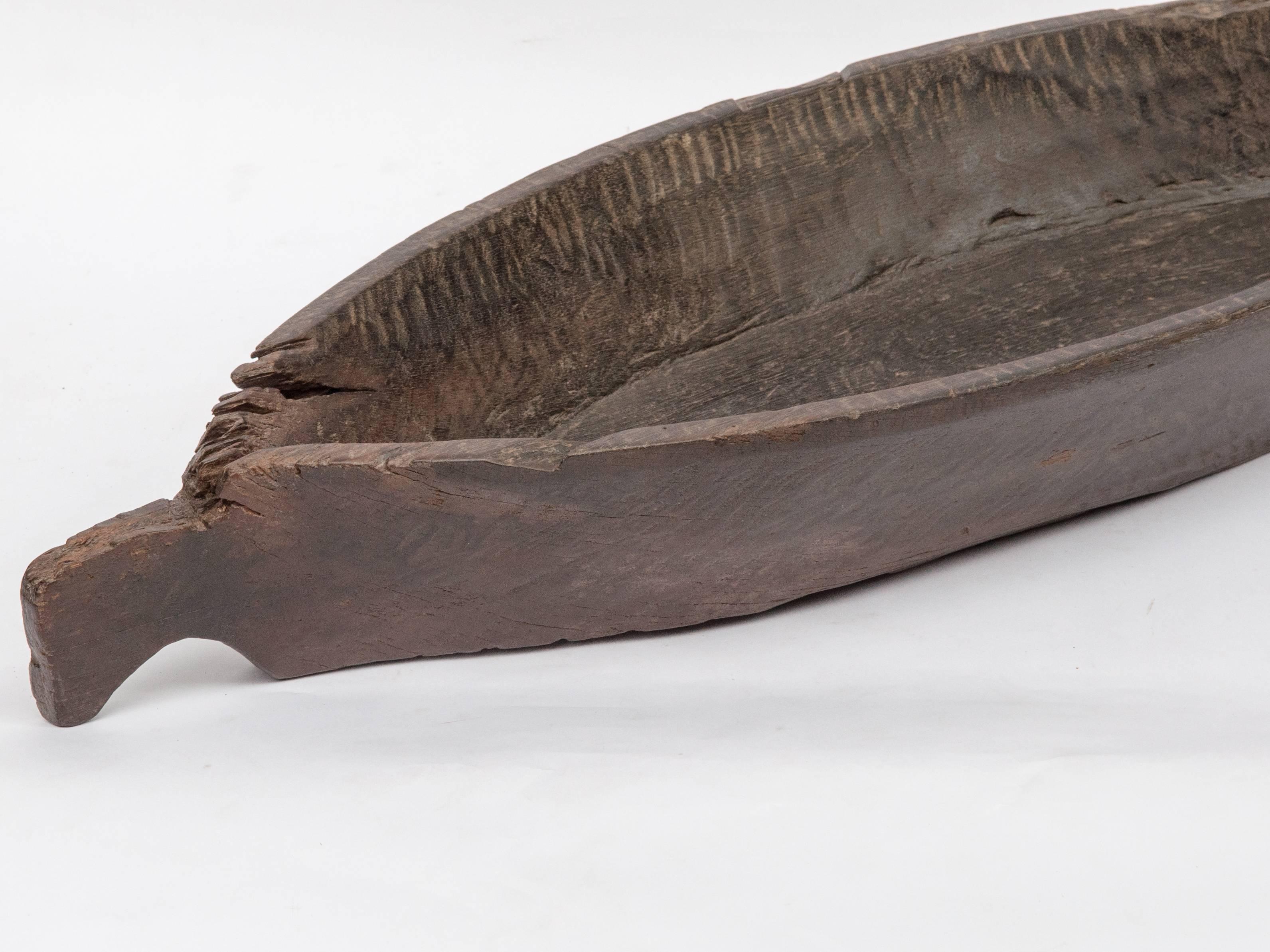 Tribal Large Ironwood Trough / Tray from Borneo, Mid-20th Century