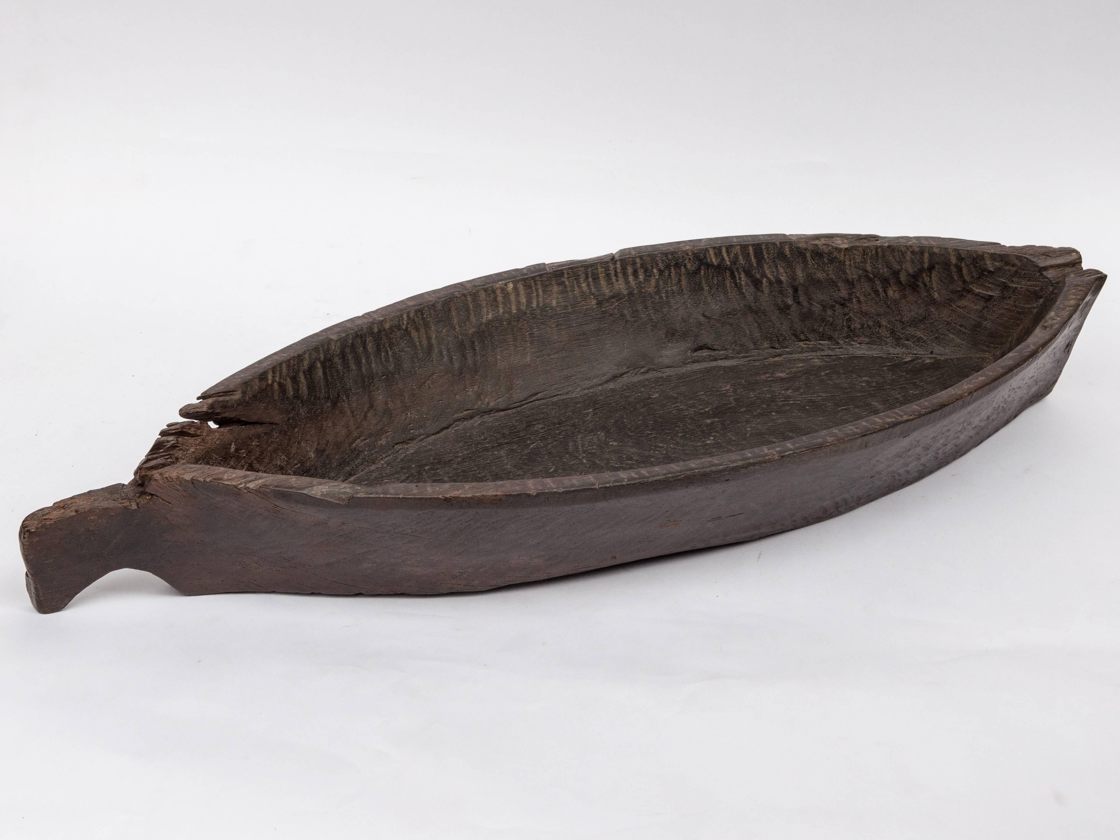 Indonesian Large Ironwood Trough / Tray from Borneo, Mid-20th Century