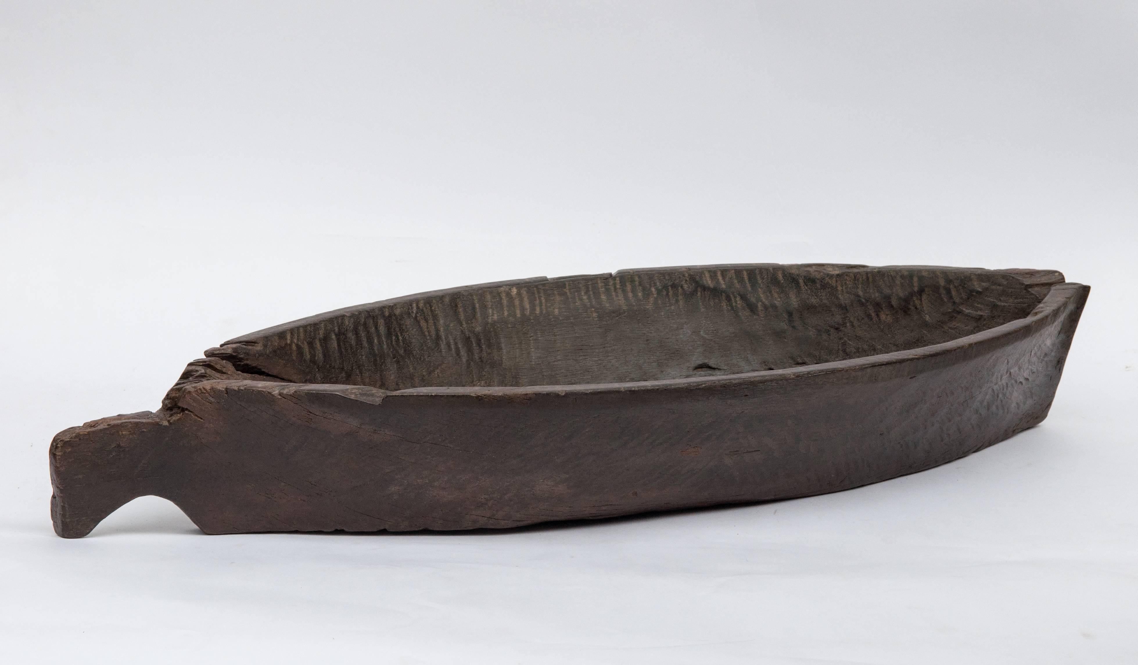 Hand-Crafted Large Ironwood Trough / Tray from Borneo, Mid-20th Century