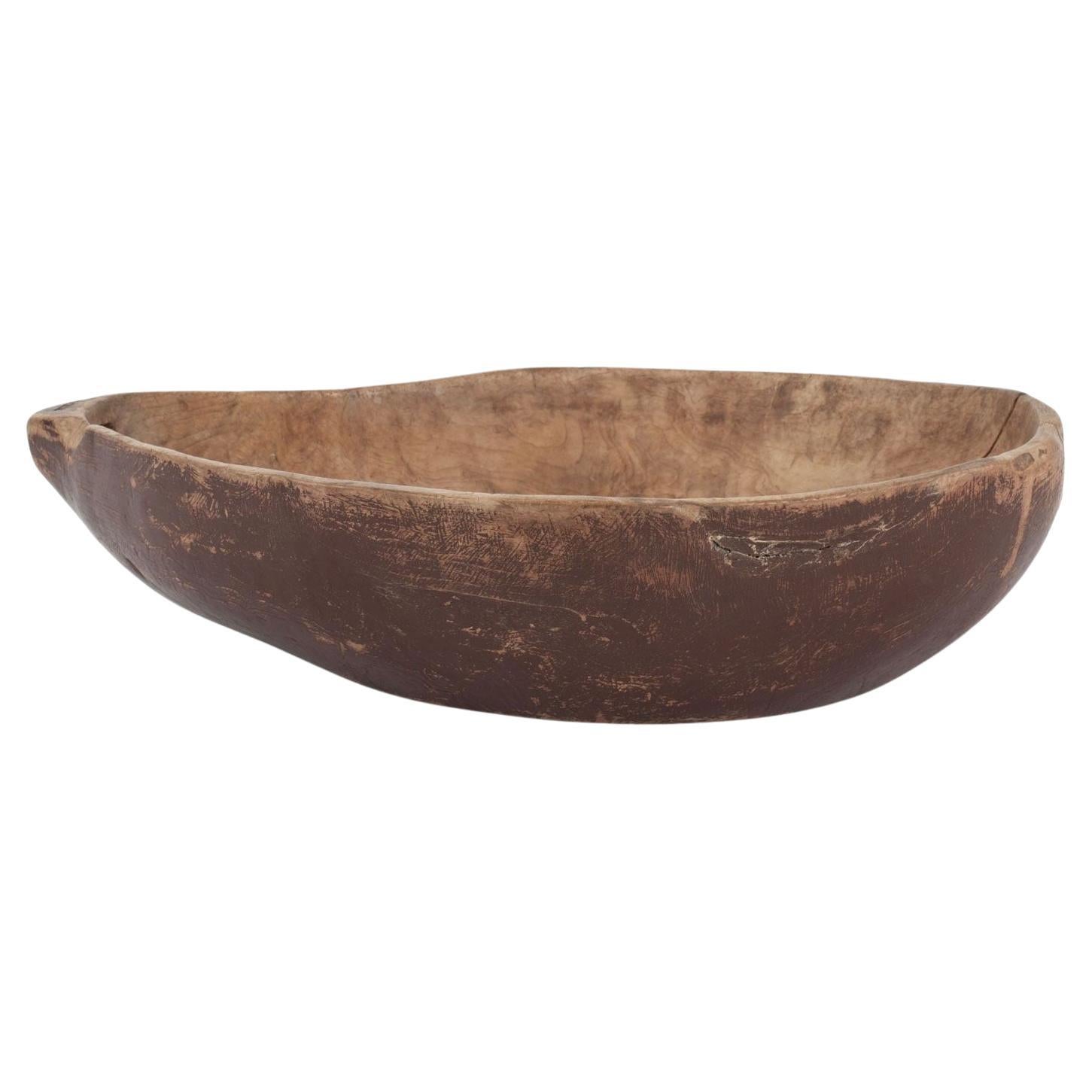 Large Irregular-Shaped Swedish Root wood Bowl For Sale