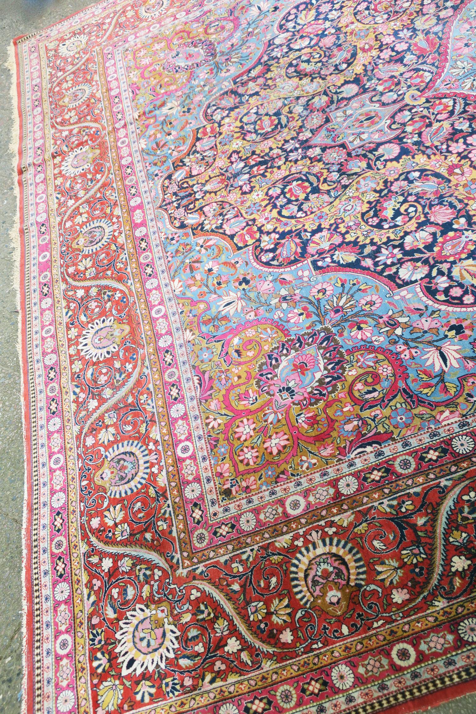 Wool Large Isfahan Carpet, Early 20th Century For Sale