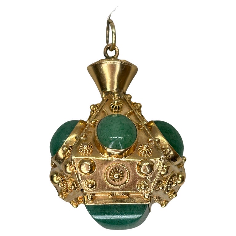 Pendentif Breloque Clé En Or 18 Carats Vintage - Unisexe, Style 19ème Siècle