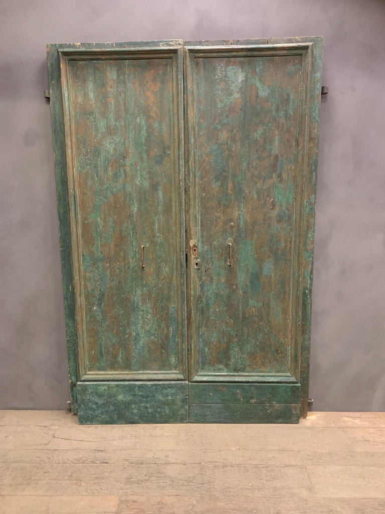 Large Italian 18th Century Double Front Doors For Sale at 1stDibs