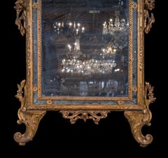 Large Italian 18th Century Giltwood Mirror from Piedmont