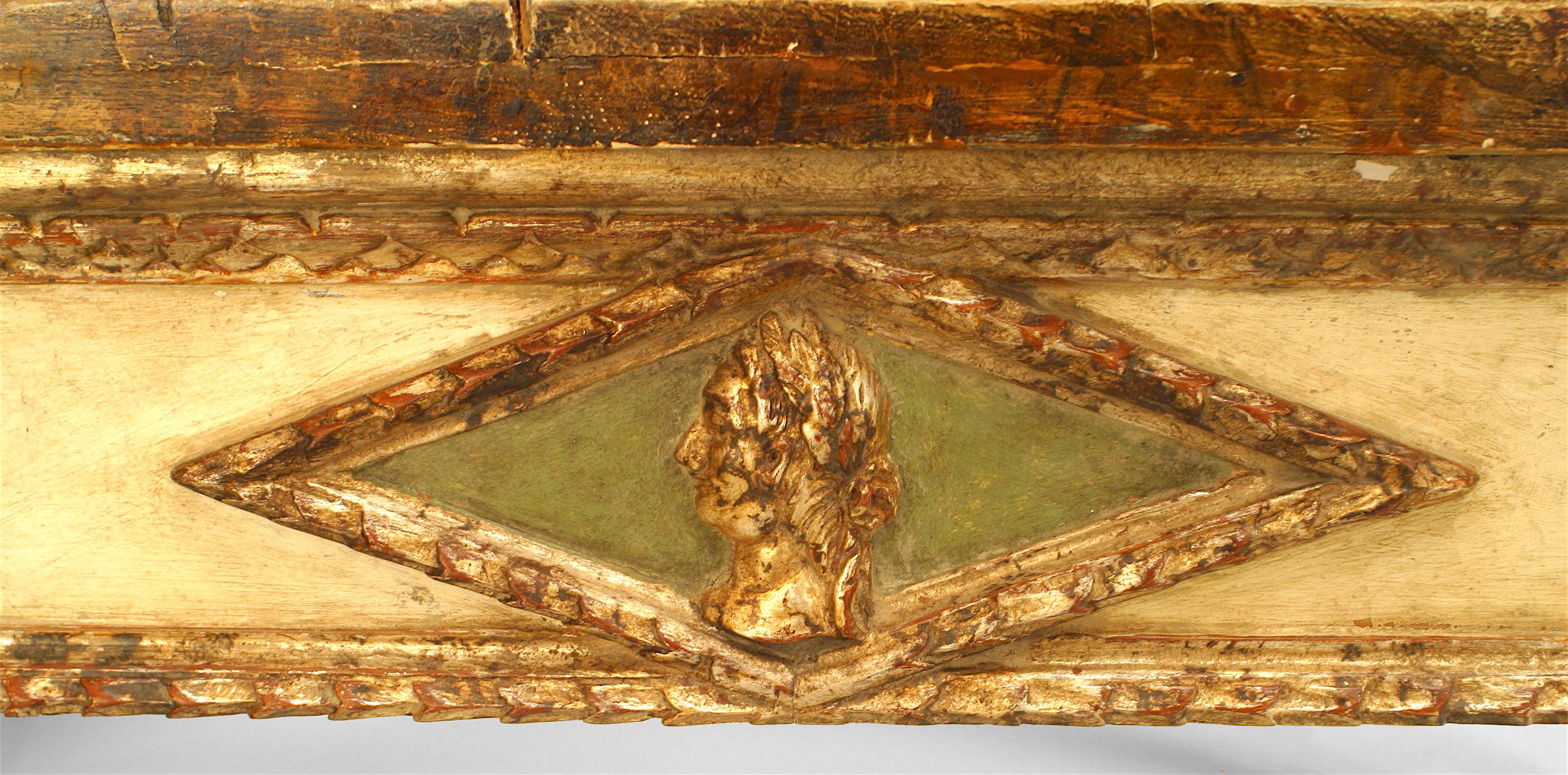 18th Century and Earlier Italian Rococo Style 18th Century Faux Marble Center Table For Sale