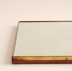 Large Italian 1950s Brass Framed Mirror