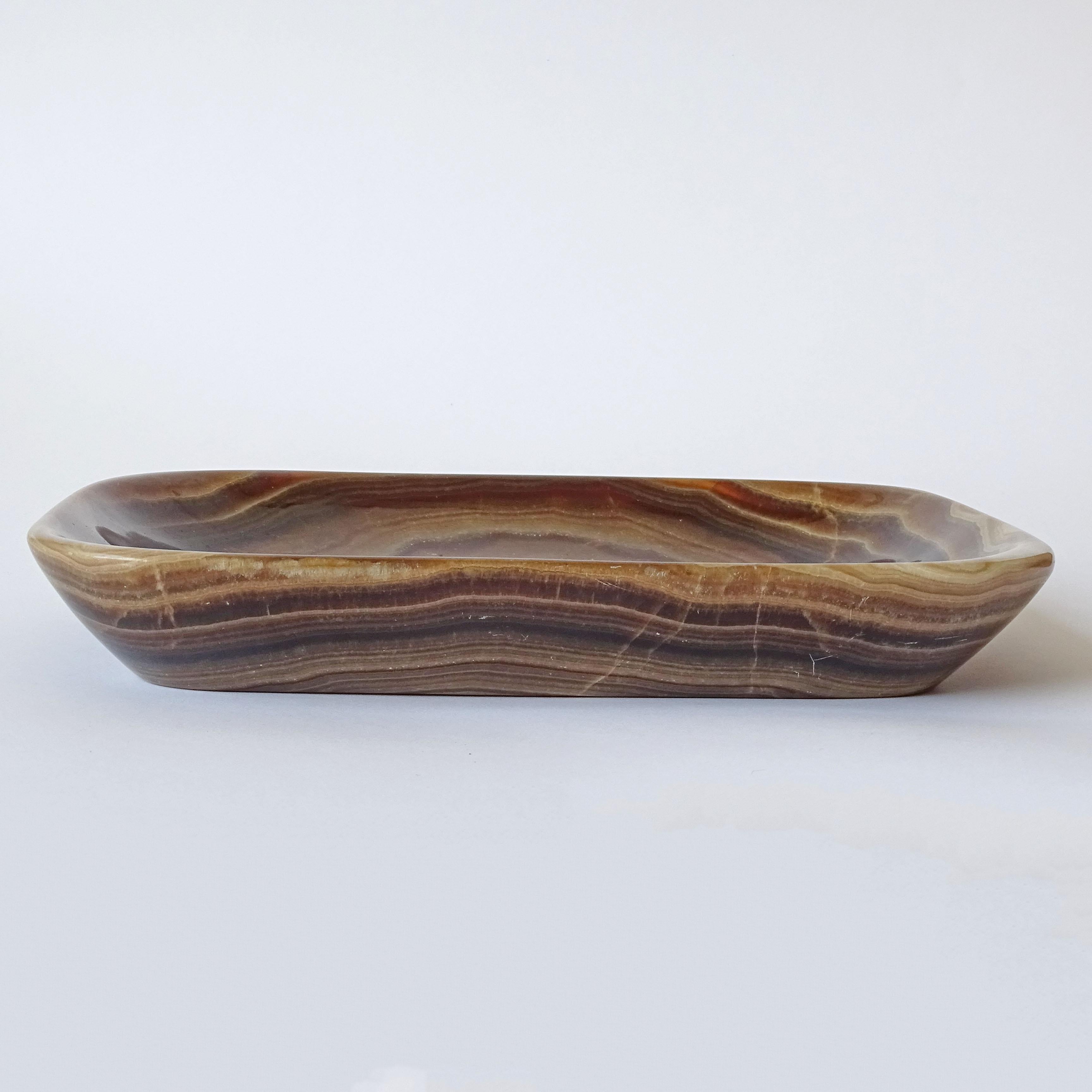 Mid-Century moderno Grande vide poche in cristallo d'aragonite italiano degli anni '60 in vendita