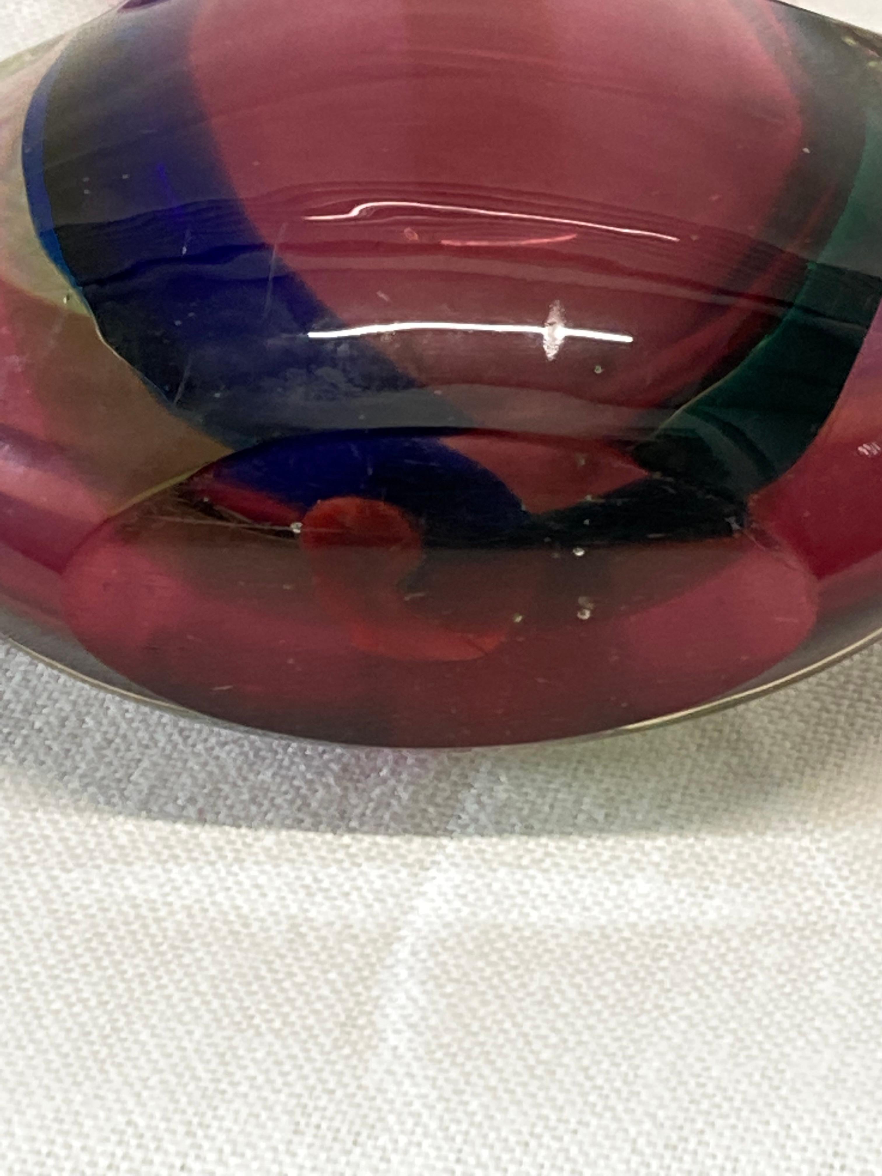 Large Italian 1960s Murano Sommerso Glass Vase 8