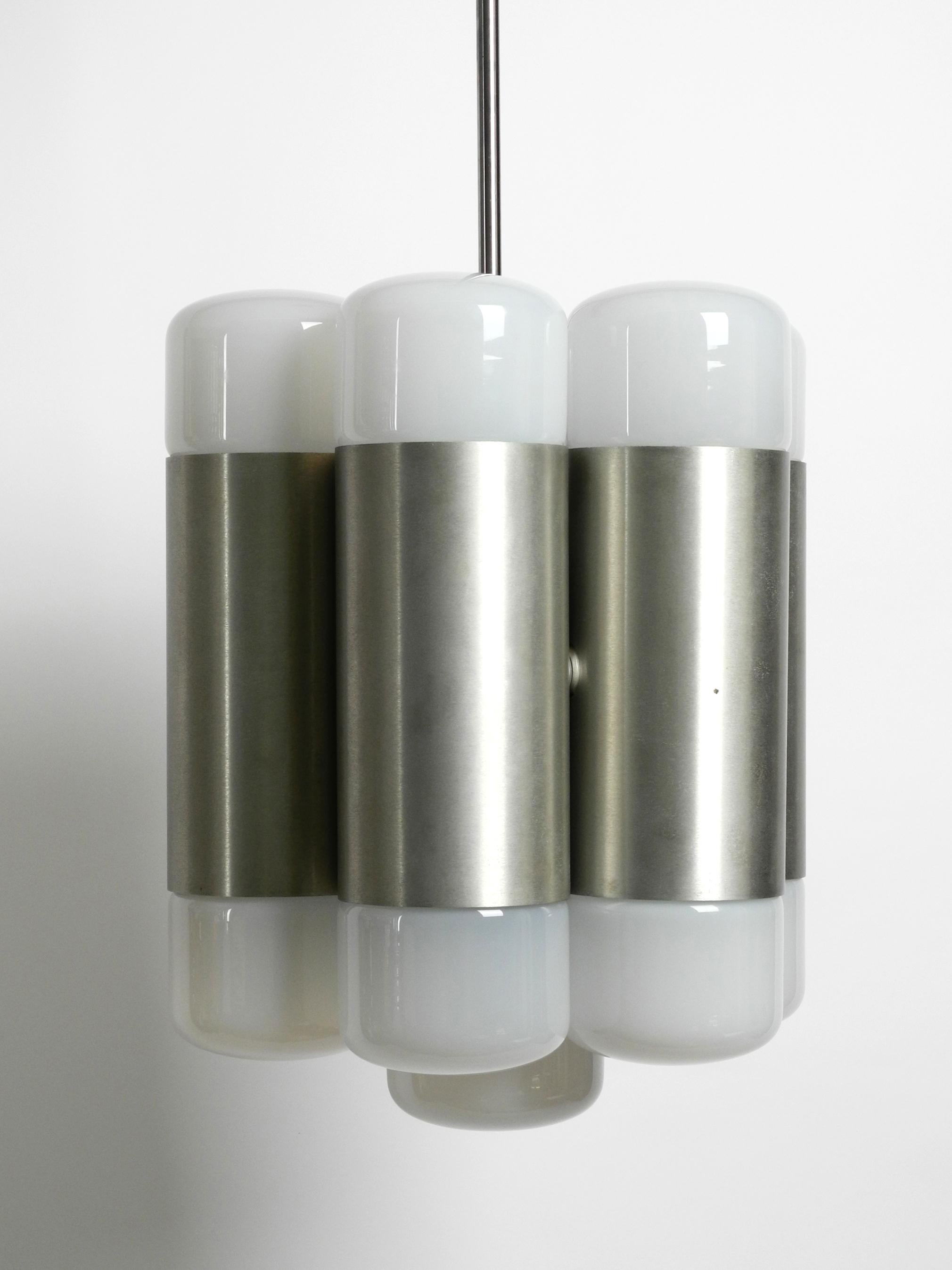 Large Italian 1960s Space Age Ceiling Lamp with 13 Glasses by Goffredo Reggiani For Sale 6