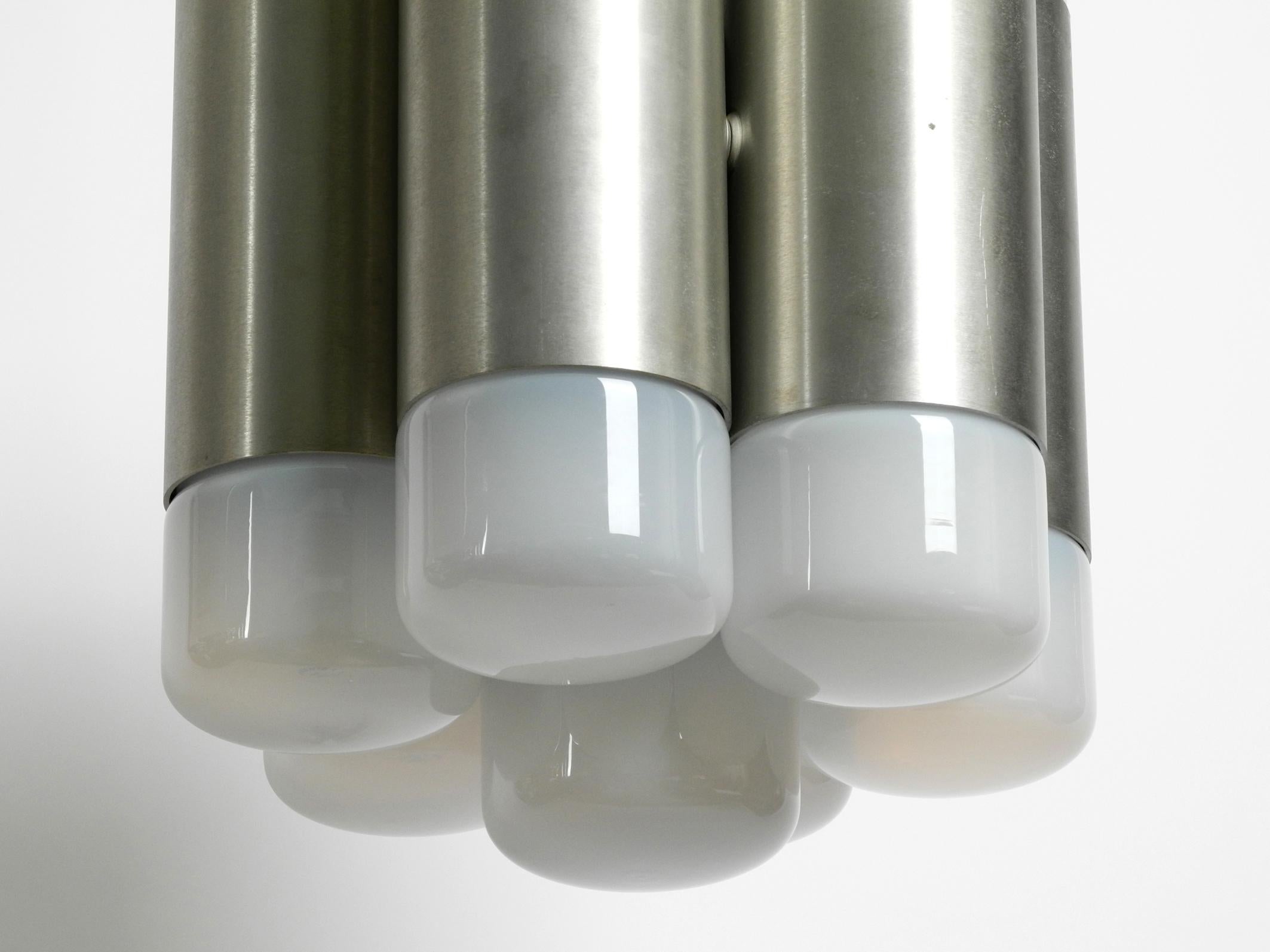 Large Italian 1960s Space Age Ceiling Lamp with 13 Glasses by Goffredo Reggiani For Sale 1